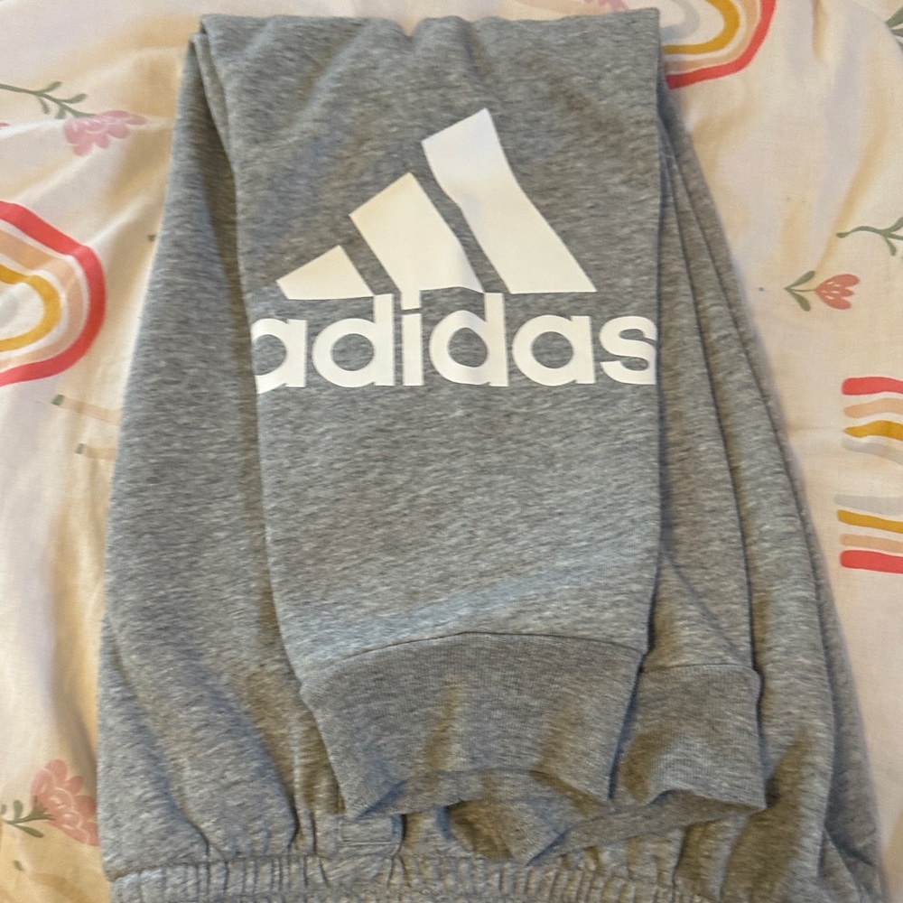 Adidas Kids Heather Gray Joggers